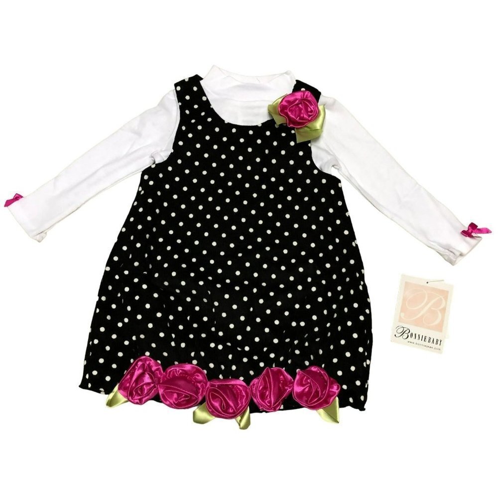 BONNIE BABY‎ GIRL TWO PIECES SET DRESS OUTFIT 18 MOS NEW WITH TAG
